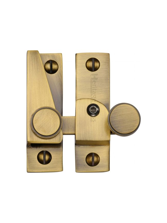 Heritage Brass Sash Fastener Lockable Antique Brass Finish