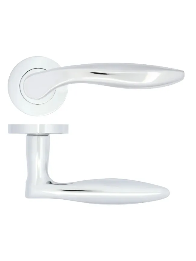 Zoo Hardware Cadiz lever on rose - Polished Chrome