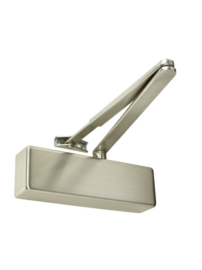 Rutland TS.3204 Door Closer, BC c/w Slim Line Cover, Flatbar Armset, Satin Nickel Plate