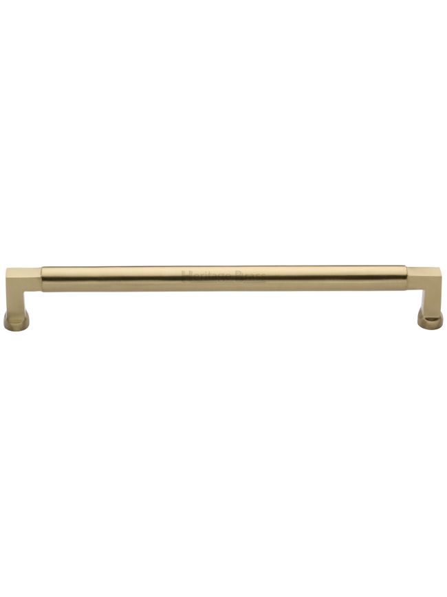 Heritage Brass Cabinet Pull Bauhaus Design 320mm CTC Satin Brass Finish