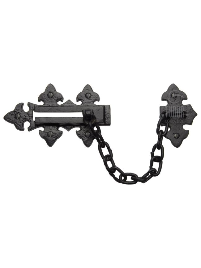 The Tudor Door Chain Black Iron
