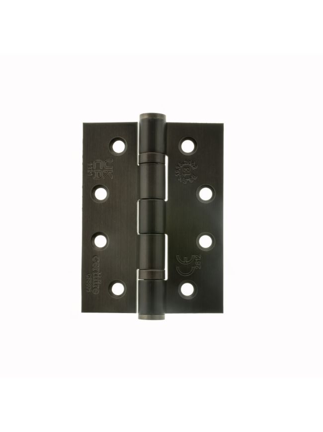 Atlantic Ball Bearing Hinges Grade 13 Fire Rated 4" x 3" x 3mm - Urban Dark Bronze (Pair)