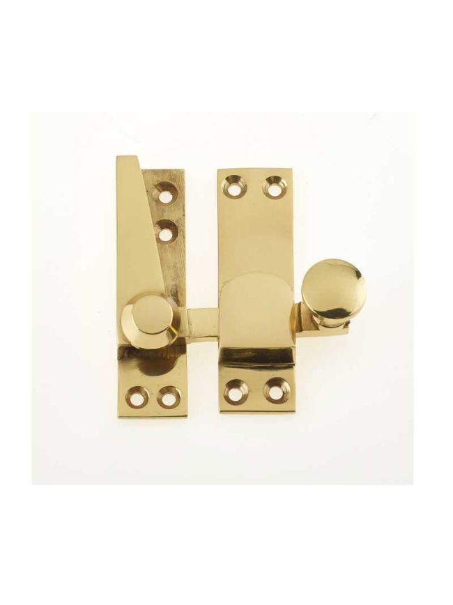 Jedo Heavy Quadrant Sash Fasteners 70x20mm Polished Brass - By Frelan Hardware - JV4200PB