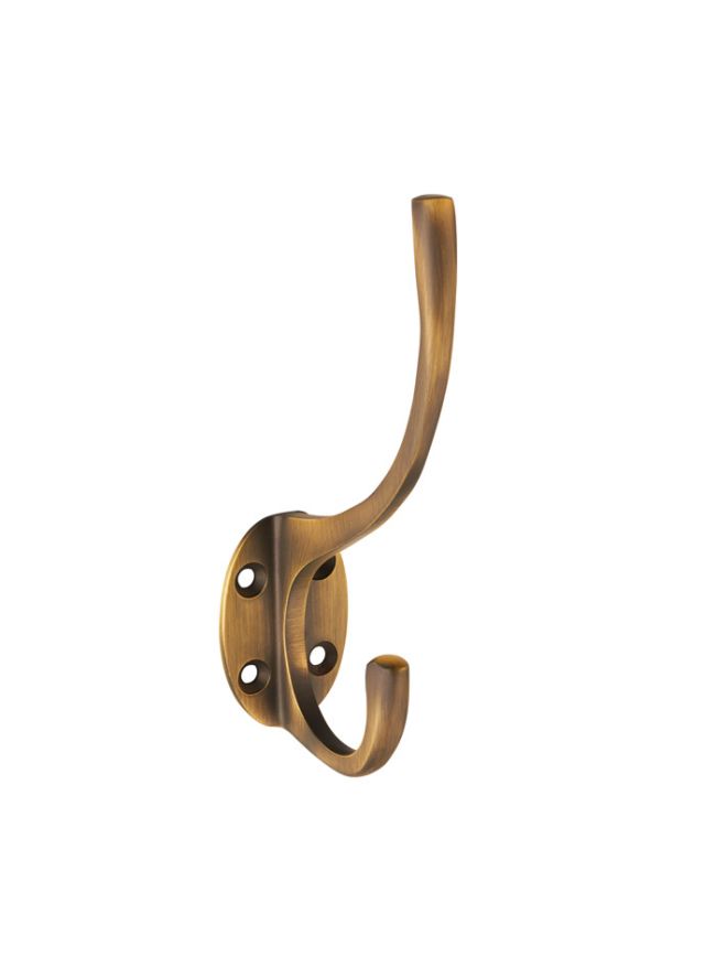 Hat And Coat Hook - Antique Brass