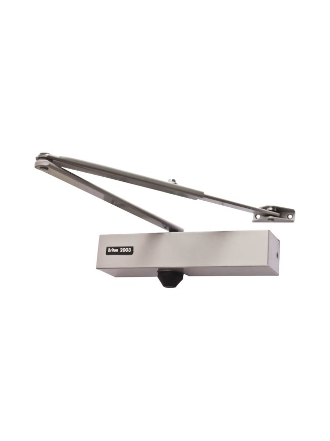 Briton 2003 Overhead Door Closer EN3 Silver