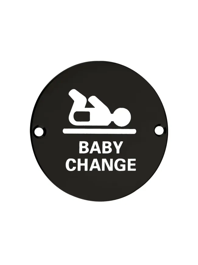 Zoo Hardware Baby Change - 76mm dia - Black