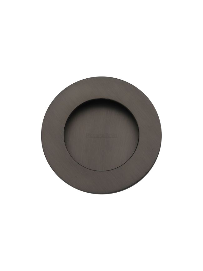 Round Flush Pull Matt Bronze finish
