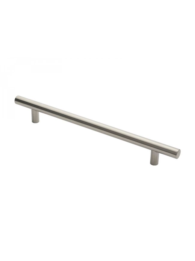 30mm Straight T Pull Handle 450mm Centres - Satin Stainless Steel