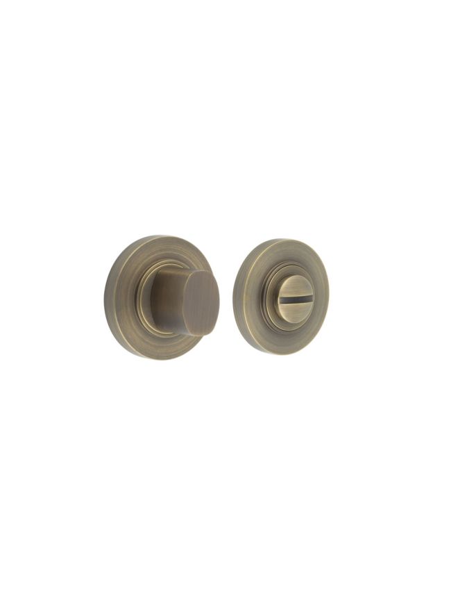 Burlington Turns & Releases Inner 3 Plain Rose Antique Brass - By Frelan Hardware - BUR-81AB-50AB