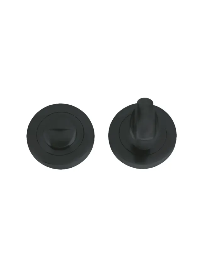Zoo Hardware Turn & release on round rose - Oscuro Matt Black