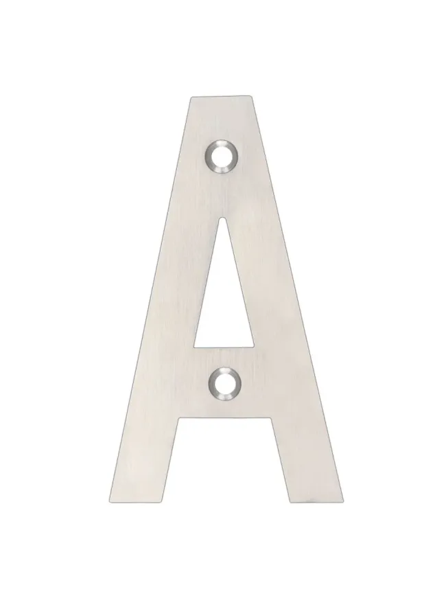 Zoo Hardware Letter - A - 75mm - Satin Stainless