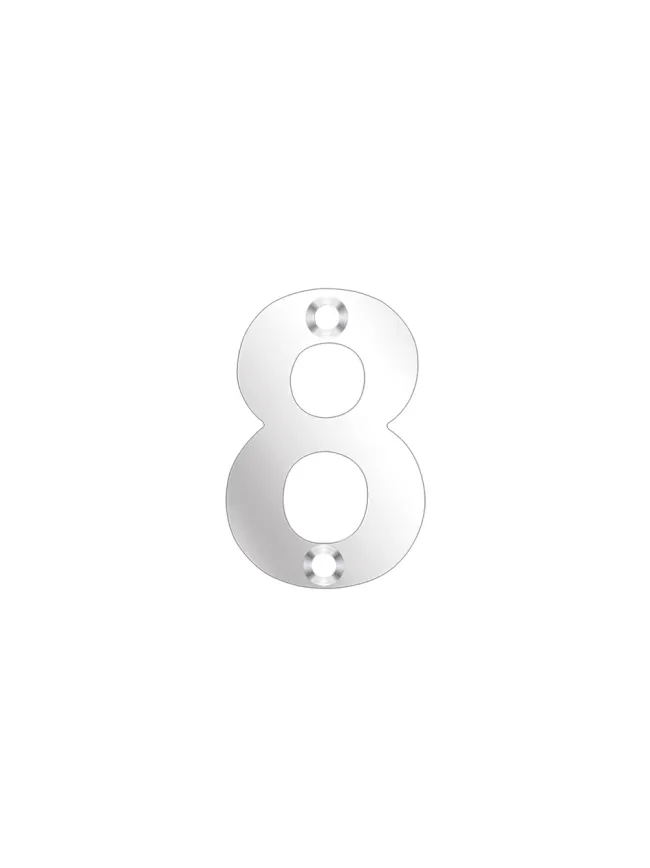Zoo Hardware Numerals - 50mm - Stainless Steel