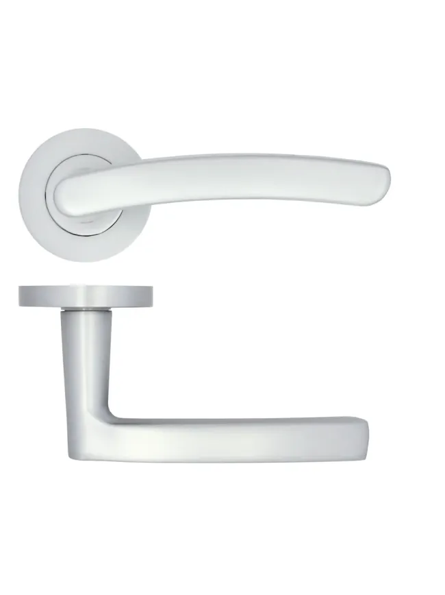 Zoo Hardware Santiago lever on rose - Satin Chrome