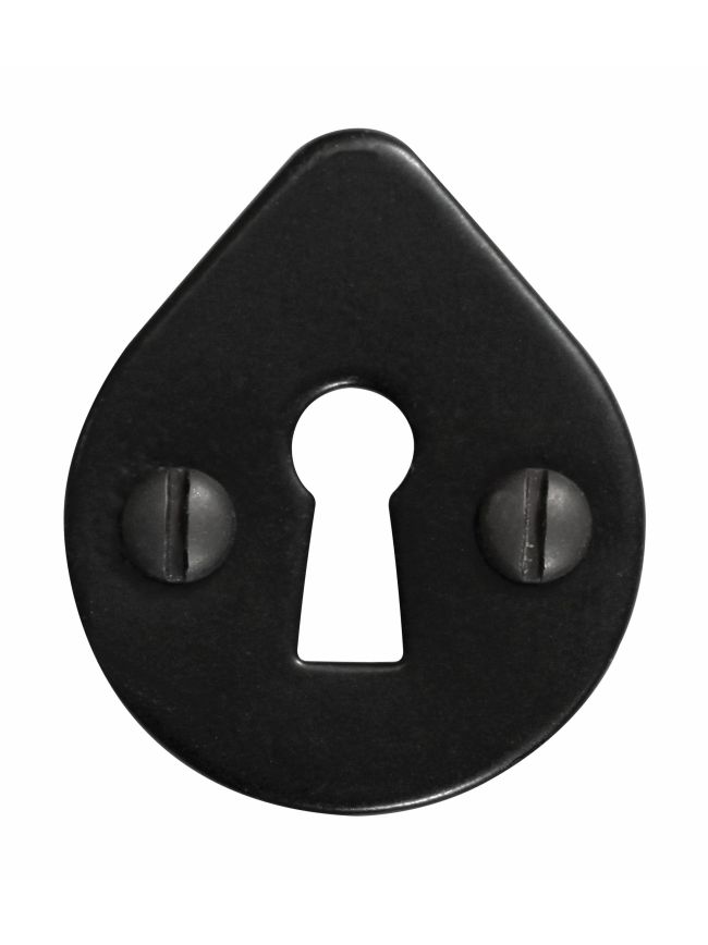 Oval Uncovered Escutcheon - Flat Black