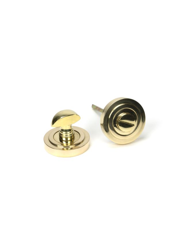 Polished Brass Round Thumbturn Set (Art Deco)