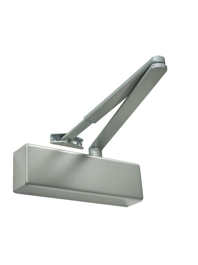 Rutland TS.3204 Door Closer, BC c/w Slim Line Cover, Flatbar Armset, Silver