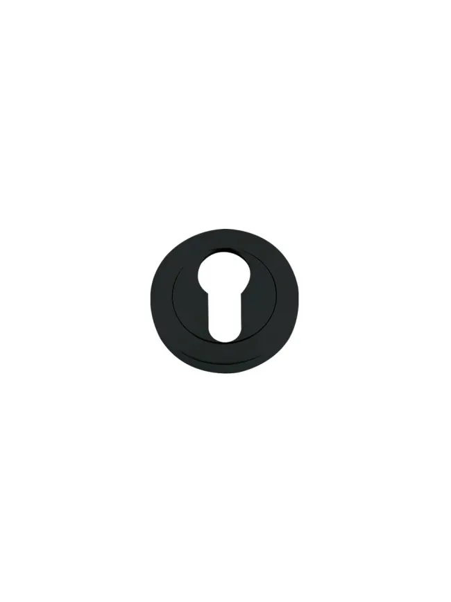 Zoo Hardware Euro profile escutcheon - Oscuro Matt Black