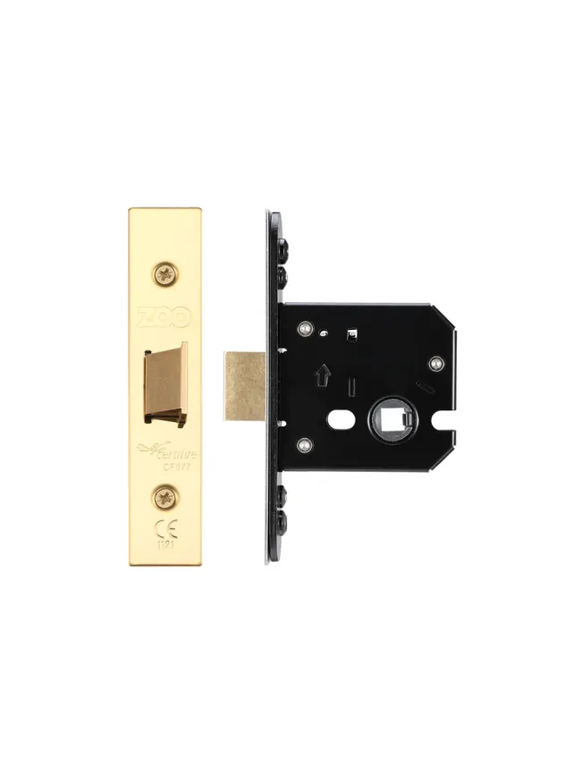 Zoo Hardware Flat latch - 64mm C/W PVD Forend and Strike