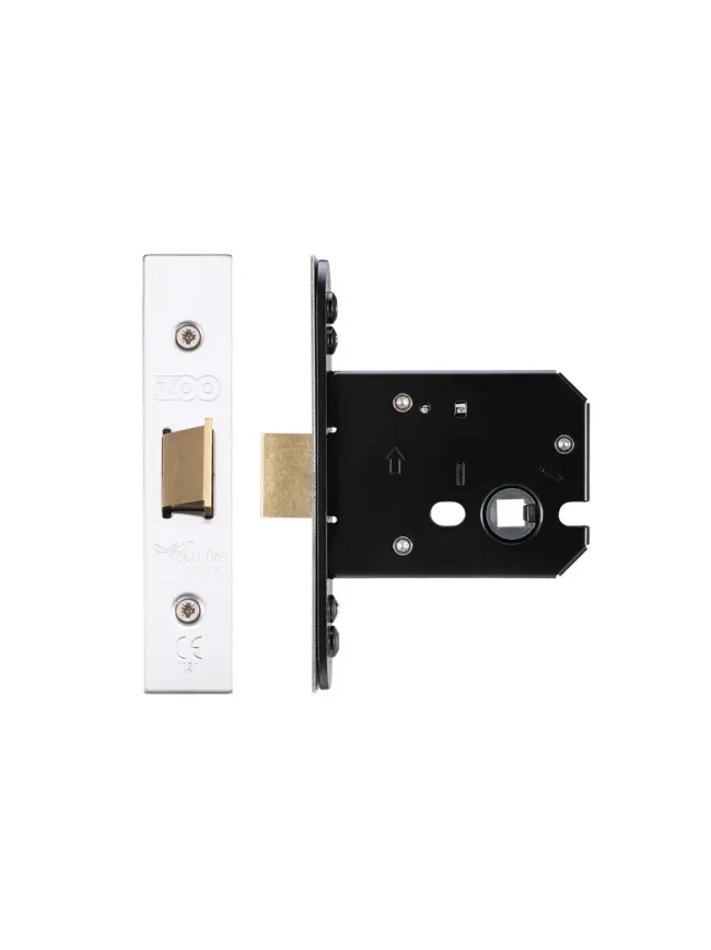 Zoo Hardware Flat latch - 76mm C/W PVD Forend and Strike - Satin Stainless