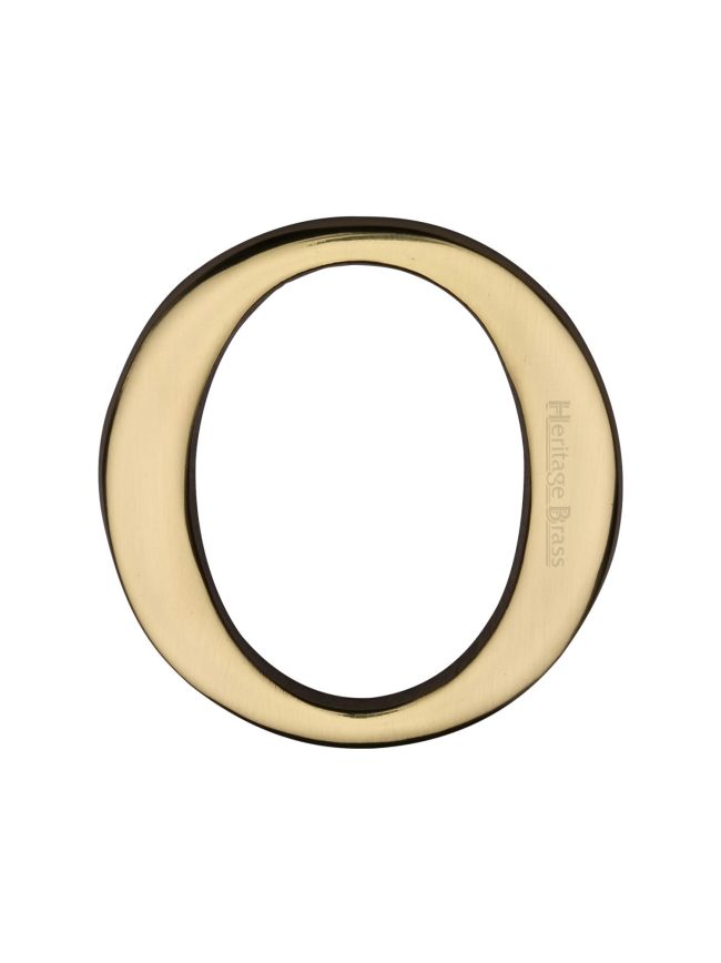 Heritage Brass Alphabet O Pin Fix 51mm (2") Polished Brass Finish