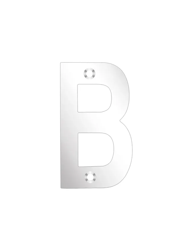 Zoo Hardware Letter - B - 75mm - Stainless Steel
