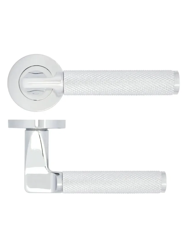 Zoo Hardware Bilbao lever on rose - Polished Chrome