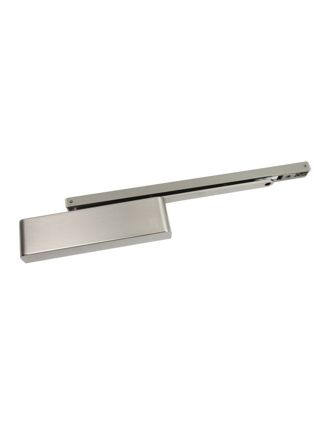 Rutland TS.24 Ezykam Overhead Slide Arm Closer, Satin Nickel Plate