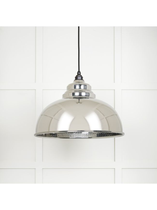 Hammered Nickel Harborne Pendant