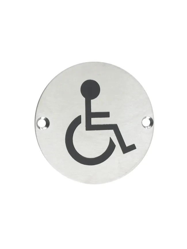 Zoo Hardware Sex Symbol - Disabled - 76mm dia - Satin Stainless