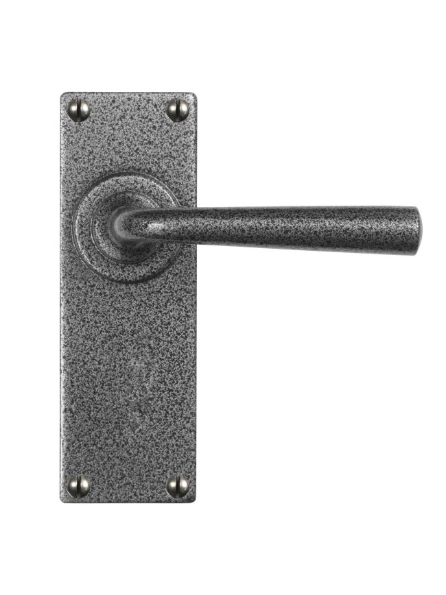 Pastow Lever Handle on Backplate (Latch/Passage) - Forged Steel