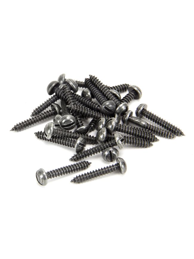 Pewter 8 x 1" Round Head Screws (25)