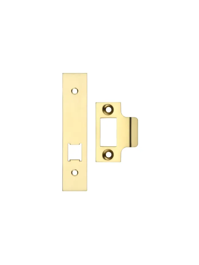Zoo Hardware Spare Acc Pk for UK Horizontal Locks - *BLANK* - Contains Forend, Strike and Fixing Screws (Latch Version) - Brass