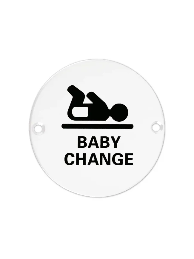 Zoo Hardware Baby Change - 76mm dia - White