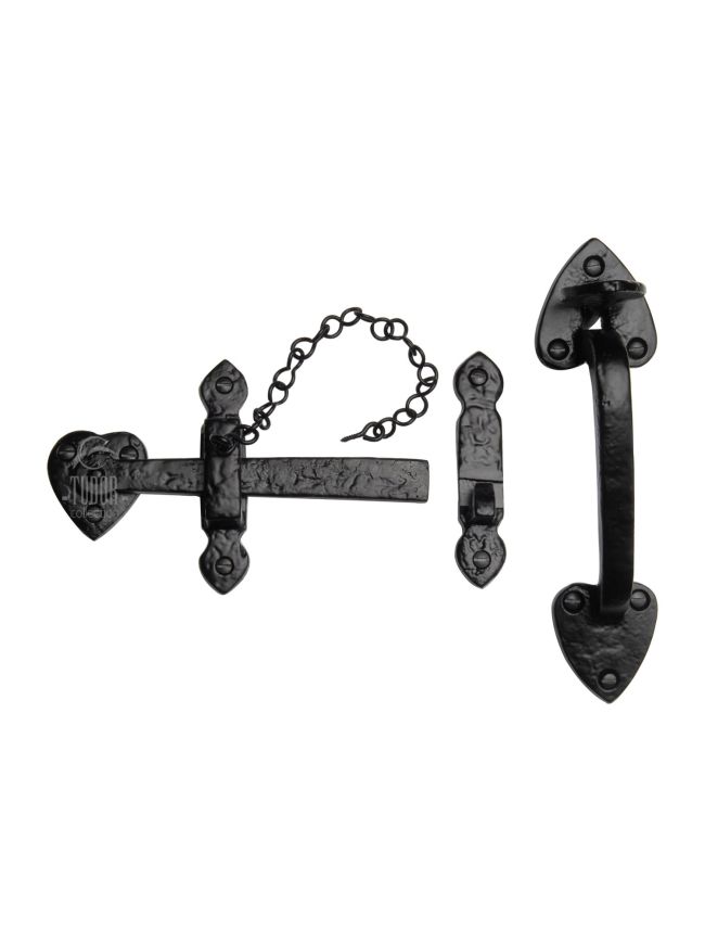 The Tudor Suffolk Latch Black Iron
