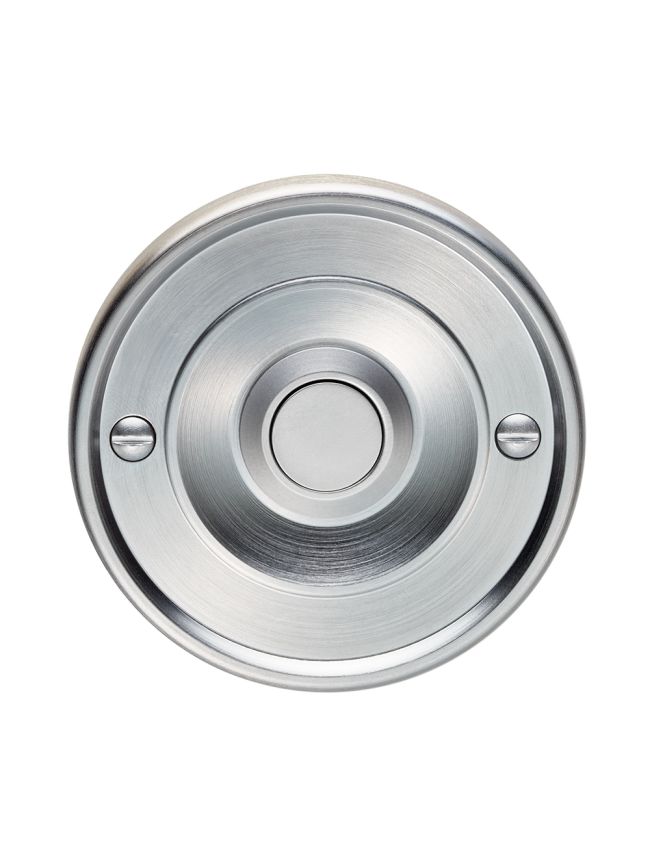 Round Bell Push - Satin Chrome