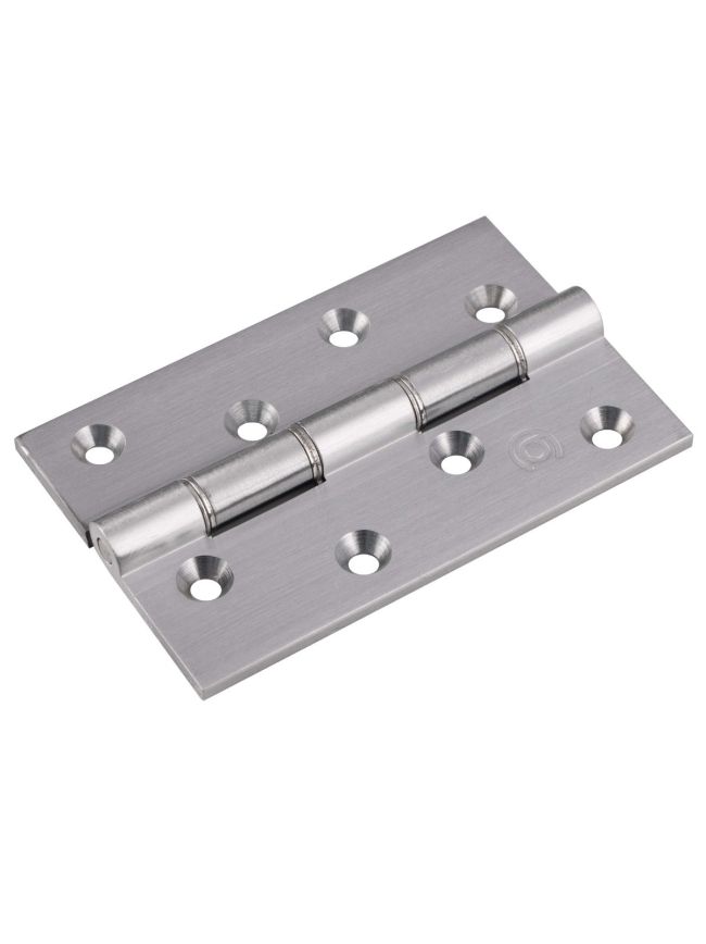 Double Stainless Steel Washered Brass Butt Hinge - Satin Chrome (Pair)