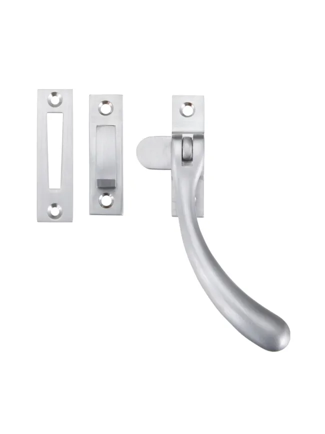 Zoo Hardware Bulb End Casement Fastener - Offset Version - Satin Chrome
