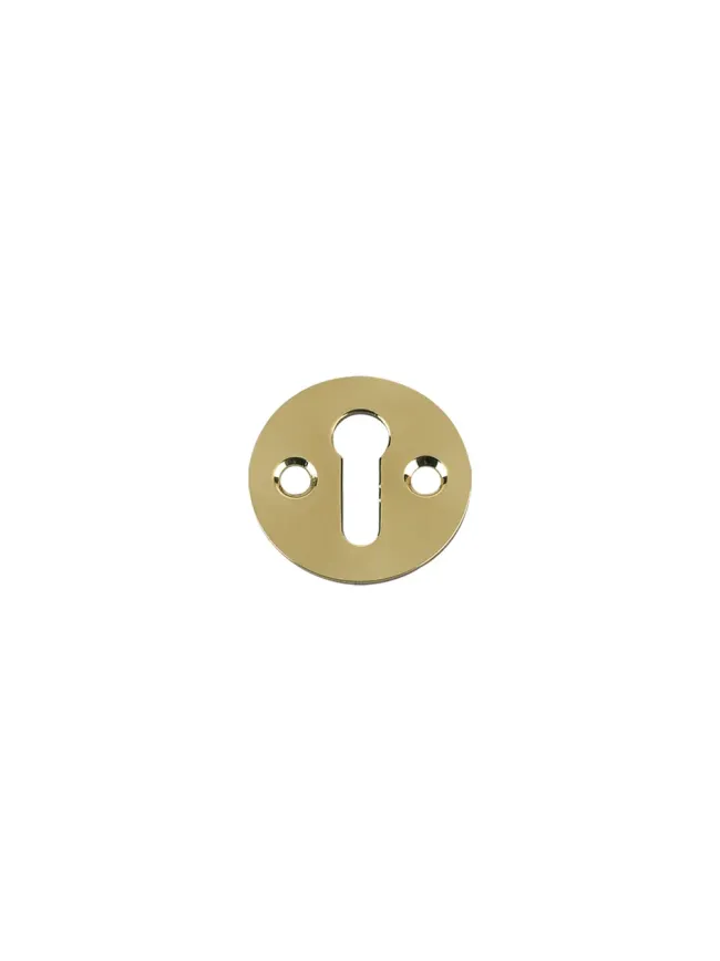 Zoo Hardware Std. Key Profile Victorian Escutcheon 32mm dia. - Polished Brass