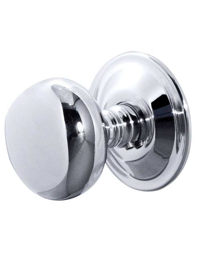 Jedo Mushroom Mortice Door Knobs 62mm Diameter 62mm Polished Chrome - By Frelan Hardware - JV46PC