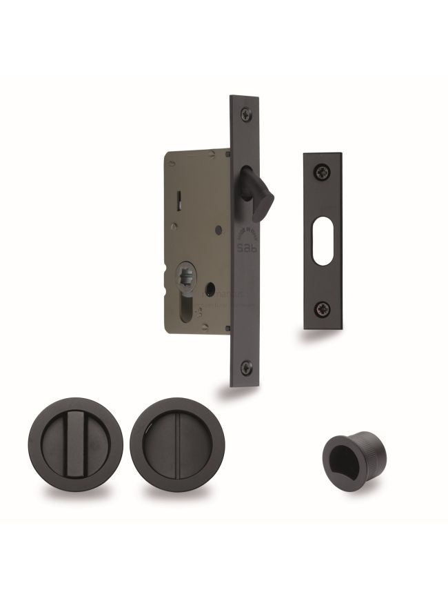 SLD Lock C/W RD Privacy Turns Black Matt