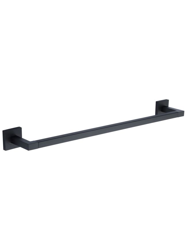 Chelsea 60cm Towel Bar Rail. Wall Mounted for Bathroom and Kitchen. Black finish