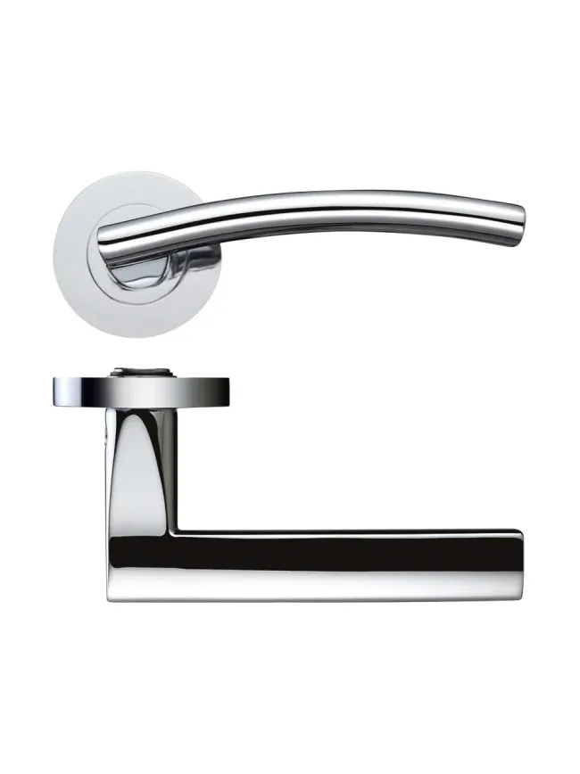 Zoo Hardware Amalfi lever on round rose - Polished Chrome