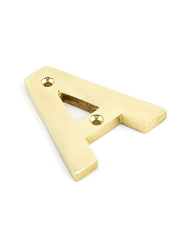 Polished Brass Letter A