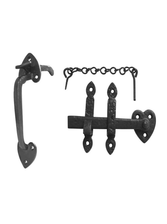 Antique Gate Catches 195mm Black - By Frelan Hardware - JAB18