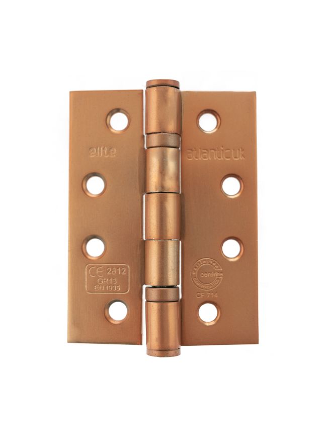 Atlantic Ball Bearing Hinges Grade 13 Fire Rated 4" x 3" x 3mm - Urban Satin Copper (Pair)