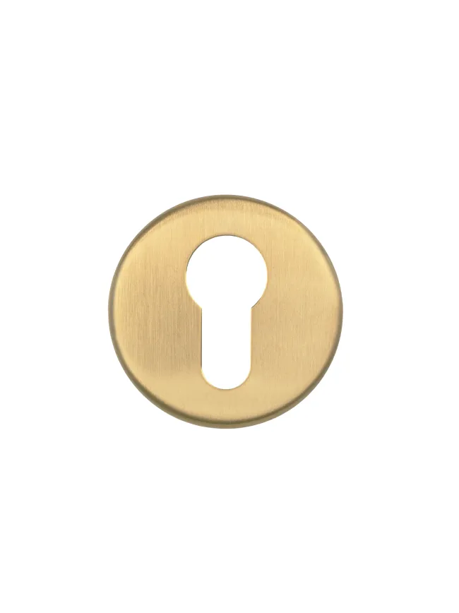 Zoo Hardware Euro Profile Escutcheon - 52mm Dia - Grade 201 - PVD Satin Brass