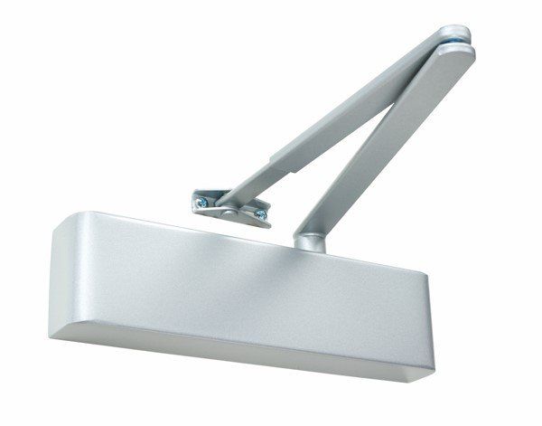 Rutland TS.9206 Door Closer c/w Semi-Radius Cover & Flatbar Armset, Silver