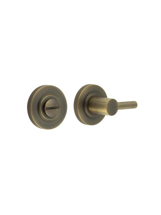 Burlington Easy Turn & Release Knurled Rose Antique Brass - By Frelan Hardware - BUR-82AB-55AB