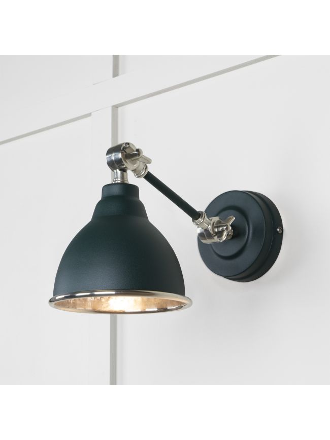 Hammered Nickel Brindley Wall Light in Dingle