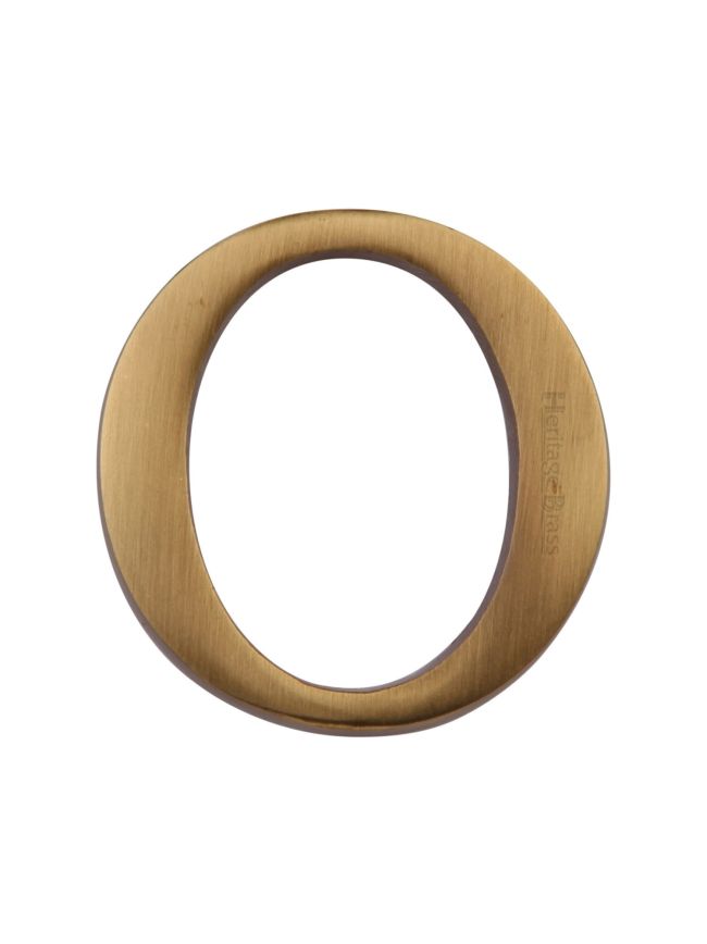 Heritage Brass Alphabet O Pin Fix 51mm (2") Antique Brass Finish